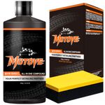 [MOTOVE] All In One Compound 300ml (Exclusive sponge provided): Triple Micro Abrasive Formula to Fill Scratches & Smooth Painted Surface, Removes Large to Fine Scratches - Made in Korea